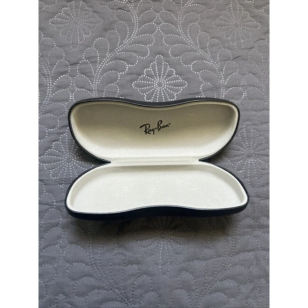 Ray Ban Genuine MEDIUM  Hard Clamshell Eyeglasses/Sunglasses Leather & Felt Case